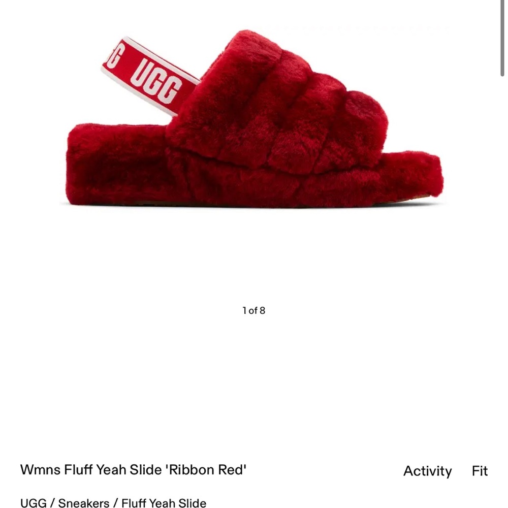UGG Fluff Yeah Slide in Red